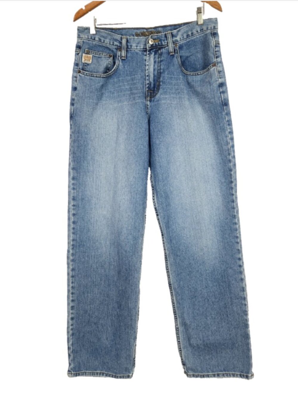 Cinch Relaxed Hip Straight Leg Mens Denim Jeans 33x34 Blue Distressed Western